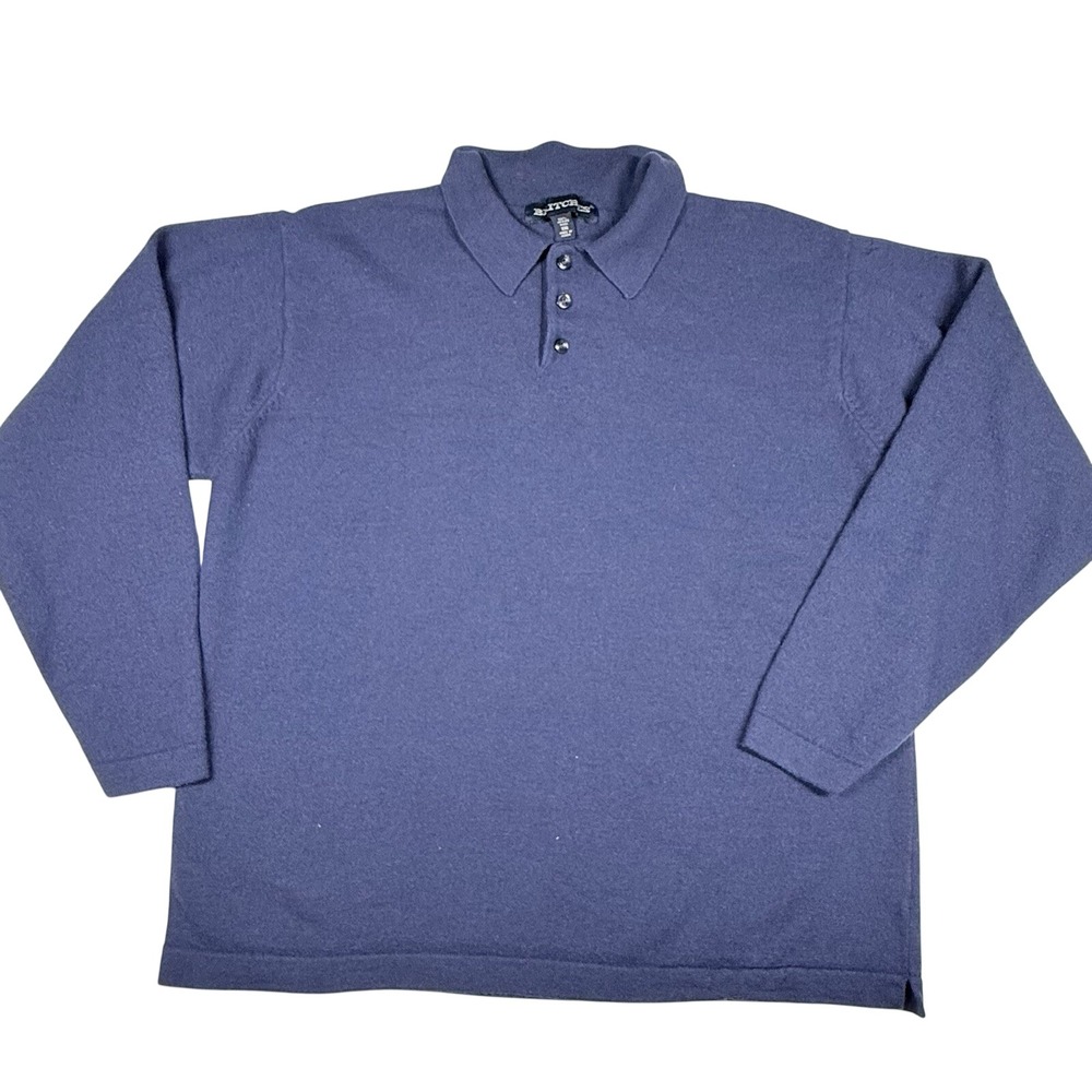 VTG Britches Sweater 100% Merino Wool Men XXL Blue Knit Pullover‎ Preppy Winter